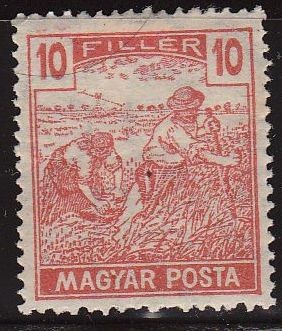 Hungria 1916 Scott 113 Sello Nuevo Recolección Cosecha de Trigo 10F Magyar Posta Ungarn Hungary 