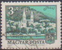 Hungria 1973 Scott 2198 Sello Monumentos Iglesia y Ayuntamiento Tokaj usado M-2874 Magyar Posta Unga