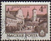 Hungria 1974 Scott 2333 Sello Edificios Oficiales Iglesia y Ayuntamiento Vac usado M-3001 Magyar Pos
