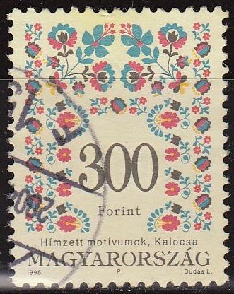 Hungria 1994 Scott 3477 Sello Diseños Folkloricos usado 300f Ungarn Hungary Hongrie Ungheria Hongari