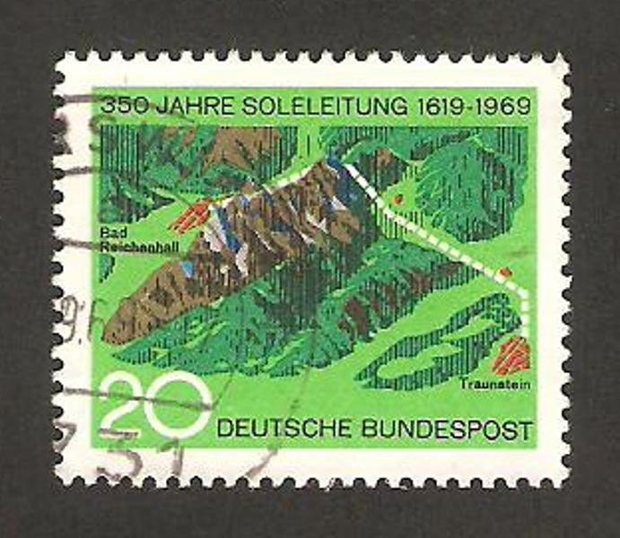 465 - 350 anivº de la conducción del salto de agua de  bad reichenhall traunstein