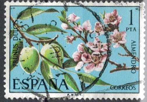 ESPANA 1975 (E2254) Flora - Prunus dulcis 1p h 4 INTERCAMBIO