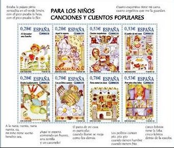 ESPAÑA 2005 4154 MP Sellos Nuevos Canciones y cuentos populares para los niños MNH 