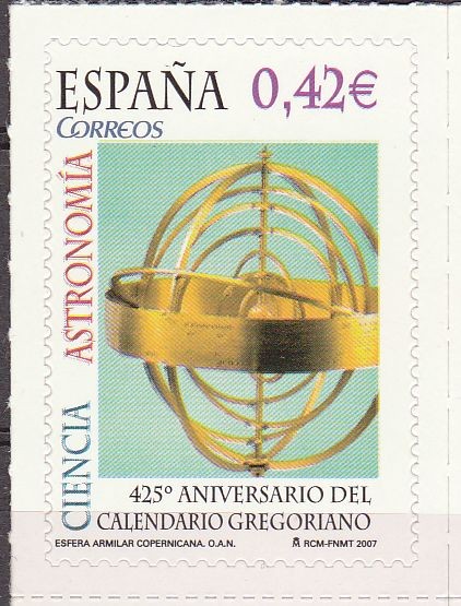 ESPAÑA 2007 4311 Sello Nuevo ** Ciencia Astronomia Calendario Gregoriano Espana Spain Espagne Spagna