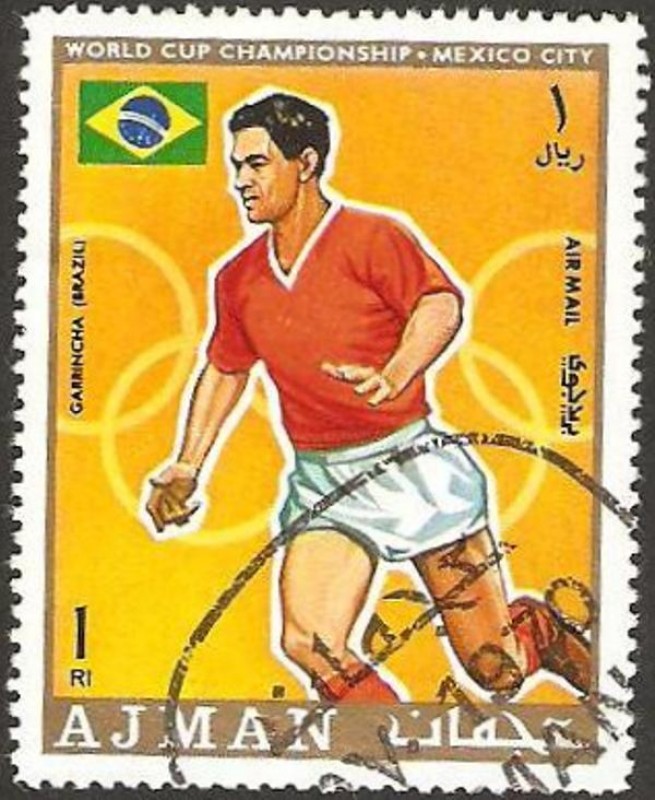 Ajman - mundial de fútbol en México, garrincha (brasil)