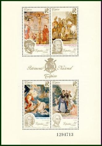 ESPAÑA 1990 3090 HB Sellos Nuevos Patrimonio Artístico Nacional Tapices Cristo de la Misericordia, S