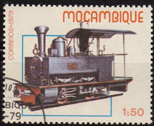 Mozambique 1987 Scott 657 Sello Nuevo Locomotoras Historicas Viejos Trenes Matasello de favor