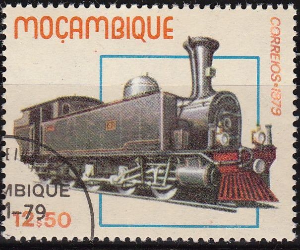 Mozambique 1987 Scott 660 Sello Nuevo Locomotoras Historicas Viejos Trenes Matasello de favor