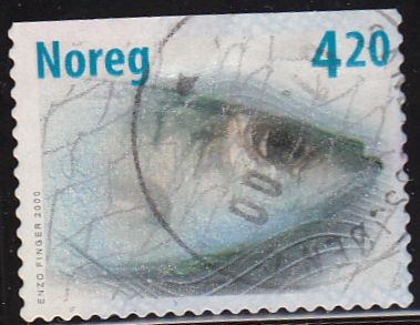 NORUEGA 2000 Scott 1262 Sello Peces Arenques usado Norway Norvège Norge 