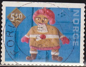 NORUEGA 2001 Scott 1320 Sello Navidad Christmas Gingerbread usado Norway Norvège Norge 