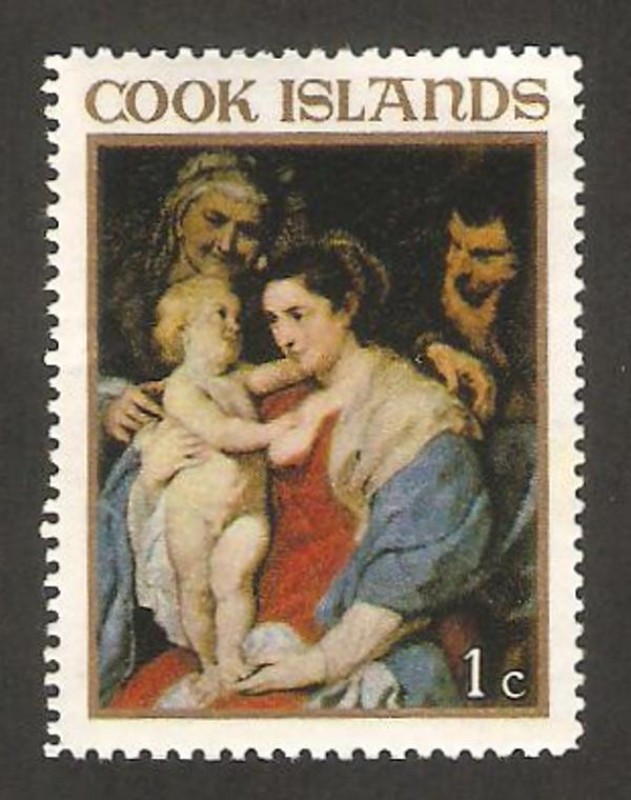 islas cook - navidad, sagrada familia de pierre paul rubens 