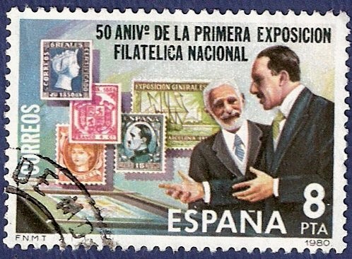 Edifil 2576 Aniversario de la primera exposición filatélica 8