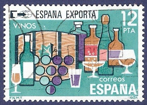 Edifil 2627 España exporta vinos 12