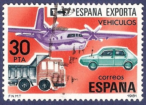Edifil 2628 España exporta vehículos 30