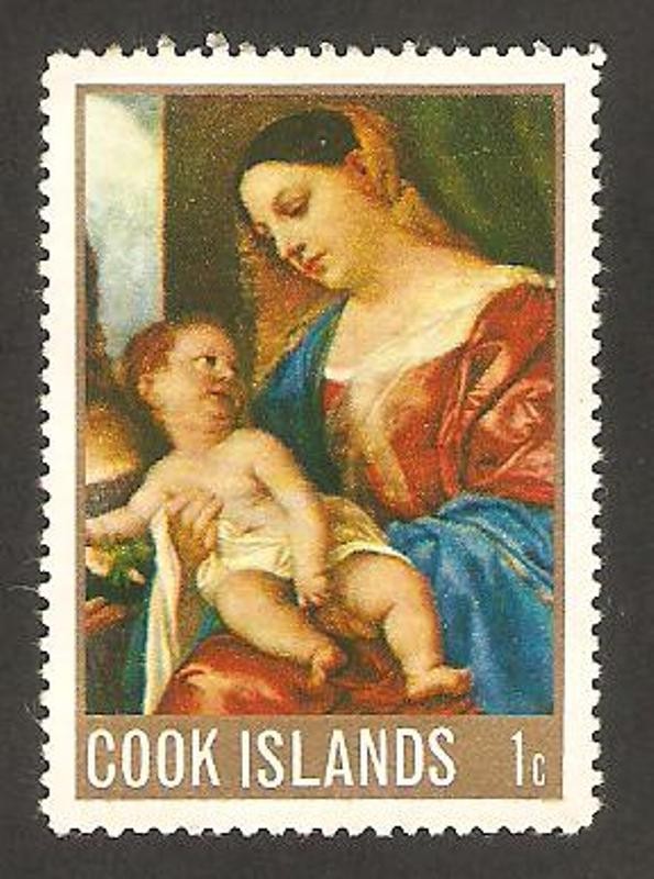 Islas Cook - Navidad, cuadro de titien