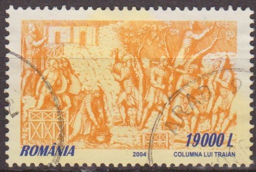 RUMANIA 2004 Scott 4672 Sello Detalles de Columna de Trajano Roma usado 