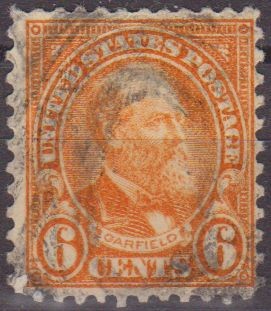 USA 1922-5 Scott 558 Sello Presidente James Abram Garfield (19/11/1831-19/9/1881) usado Estados Unid