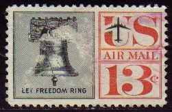 USA 1961 Scott C62 Sello Campanas de Libertad Michel 782 usado Estados Unidos Etats Unis 