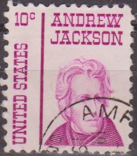 USA 1965 Scott 1286 Sello Presidente 7º Andrew Jackson (15/03/1767-08/06/1845) usado Estados Unidos 