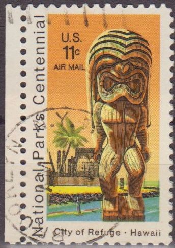 USA 1972 Scott C80 Sello Centenario Parques nacionales Hawaii usado Estados Unidos Etats Unis 