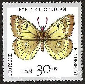 DEUTSCHE BUNDESPOST - MARIPOSA ALPEN GELBLING 