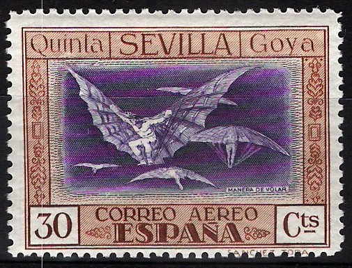 523 Quinta de Goya en EXPO-29 de Sevilla. Manera de volar.
