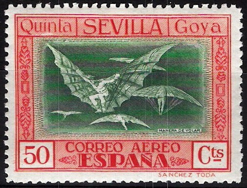 525 Quinta de Goya en EXPO-29 de Sevilla. Manera de volar.