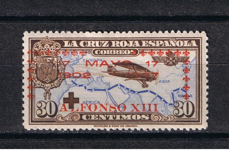 Edifil  368  Aniversario de la Jura de la constitución por Alfonso XIII  Sellos de 1926 sobrecargado