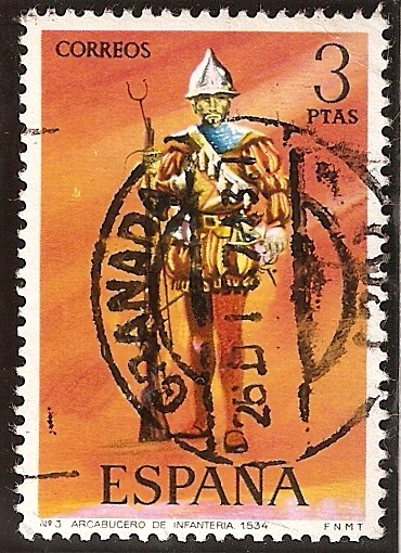 Uniformes Militares - Arcabucero de Infanteria.1534