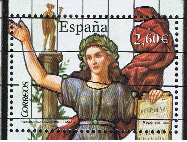 Edifil  4445   Vidrieras. Vidrieras de la Real Academia Española.  