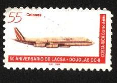 50 aniversario de LACSA. Avión DOUGLAS DC-8.