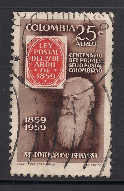Centenario de los sellos de correos de Colombia.