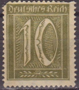 Deutsches Reich 1922 Scott 138 Sello Nuevo Serie Basica Numeros 10 sin goma Alemania 