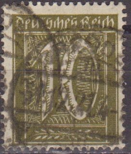 Deutsches Reich 1922 Scott 138 Sello Serie Basica Numeros 10 Usado Alemania 