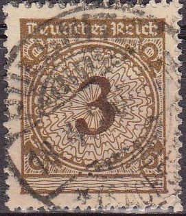 Deutsches Reich 1923 Scott 323 Sello Serie Basica Numeros 3 usado Alemania 