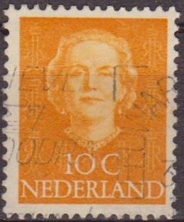 Holanda 1949 Scott 308 Sello Reina Juliana 10c usado Netherland 
