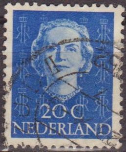 Holanda 1949 Scott 311 Sello Reina Juliana 20c usado Netherland 