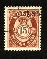 Corona y cuerno postal  - Posthornfrimerker -1894 a 1907.
