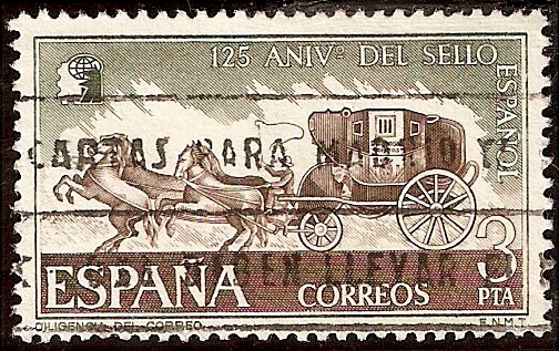 125 aniversario del sello español - Diligencia de correo