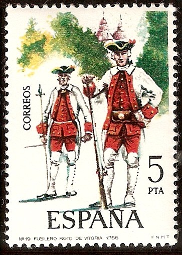 Uniformes militares - Fusilero del Regimiento  de Vitoria, 1766