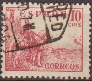 ESPAÑA 1940 917 Sello Rodrigo Diaz de Vivar El Cid 10c usado Spain Espagne Spagna Spanje Spanien 