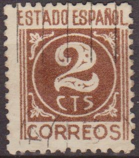 ESPAÑA 1940 915 Sello Serie Cifras 2c Estado Español Spain Espagne Spagna Spanje Spanien 