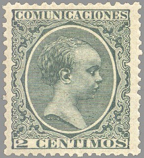 ESPAÑA 1889-99 213 Sello Nuevo Alfonso XIII Tipo Pelón 2c Verde 