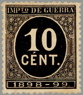 ESPAÑA 1897 237 Sello Nuevo Cifras Impuesto de Guerra 10c Negro 
