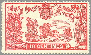 ESPAÑA 1905 258 Sello Nuevo III Centenario de la publicacion de 
