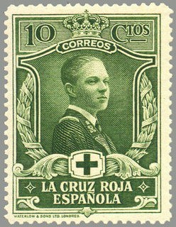 ESPAÑA 1926 328 Sello Nuevo Pro Cruz Roja Española 10c Verde Principe de Asturias 