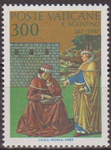 VATICANO 1987 779 Sello Nuevo Conversión de San Agustín MNH