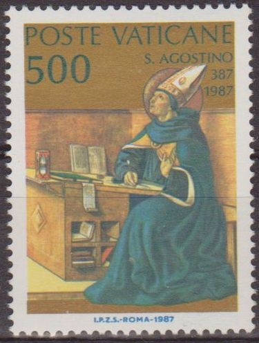 VATICANO 1987 780 Sello Nuevo Conversión de San Agustín MNH