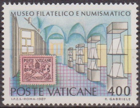 VATICANO 1987 793 Sello Nuevo Inauguración Museo Filatelico y Numismatico MNH 