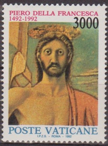 VATICANO 1992 907 Sello Nuevo Frescos Pintor Piero della Francesca MNH 